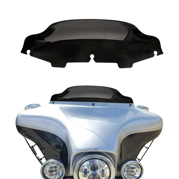 6" Black Wave Windscreen Wind Splitter Windshield For Harley 96-13 Electra Street Glide Touring 1996-2013 - Black