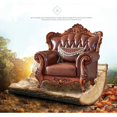 thumbnail image 4 of European Luxury Genuine Leather Living Room Sofa Set with Solid Wood Carvings Villa 123 Combination Furniture Top Grain Cowhide My Lux Decor Round, 4 of 16