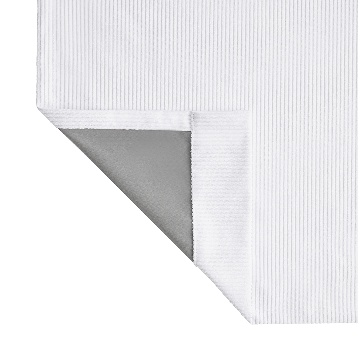 (2 pack) Your Zone Corduroy Blackout Grommet Curtain Panel,1 Panel, White, 38"W x 84"L