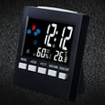 thumbnail image 4 of Walbest LCD Digital Weather Clock Thermometer Hygrometer Household Temperature Humidity Meter, Snooze Alarm Clock Time Dates Weather Forecast, 4 of 7