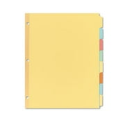 Avery 1PK Write And Erase Plain-tab Paper Dividers, 8-tab, Letter, Multicolor, 24 Sets