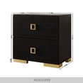 thumbnail image 6 of Castle Place Elegant Glow 2 Drawer Nightstand, Black, 6 of 9