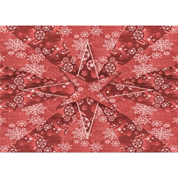 Ahgly Company Indoor Rectangle Patterned Love Red Area Rugs, 7' x 10'