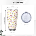 thumbnail image 4 of Rateoe Tropical Fruit Printed Car Guy Gifts for Men Women Tumbler - 20oz/590ml Double Wall Vacuum Insulated Stainless Steel Travel Tumbler Cups with Lid & Straw-Without Straw, 4 of 8