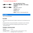 thumbnail image 2 of Rear Axle Shaft Set 2 Piece - Compatible with 2006 - 2013 Honda Ridgeline 2007 2008 2009 2010 2011 2012, 2 of 2