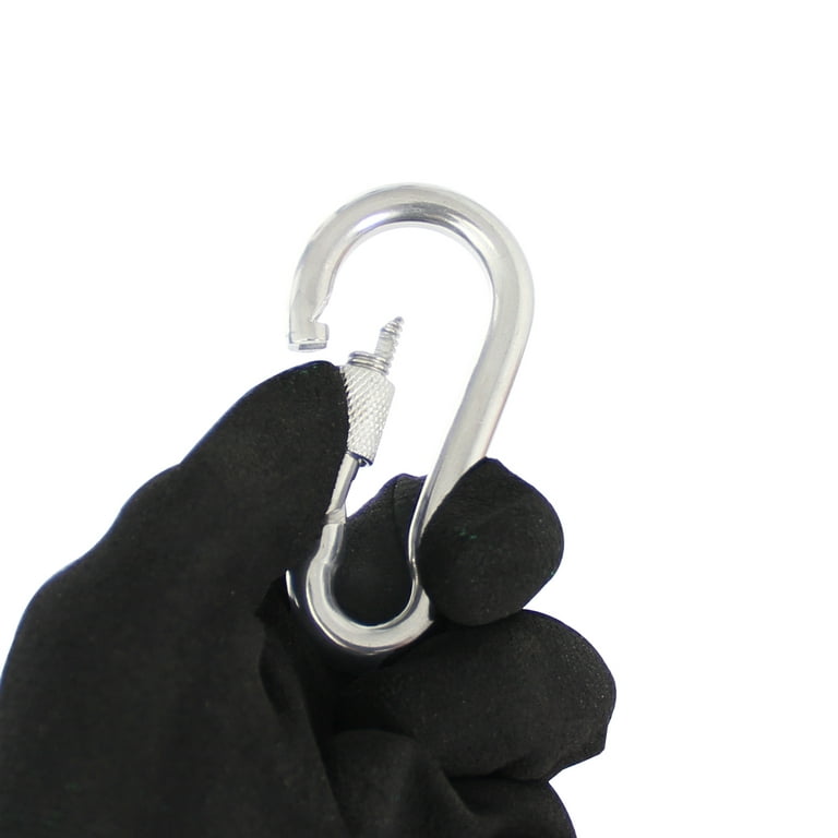 3.1 inch Stainless Steel Carabiner Clip Spring Snap Hook - 4 Packs Heavy Duty Carabiner Clips for Keys, Swing Set, Camping, Fishing, Hiking Traveling