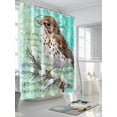 thumbnail image 3 of Fsddascl Brown Bird Shower Curtain Set - 54" x 78" Washable Bathtub Curtain with 12 Hooks, Music Farmhouse Animals Country Teal Waterproof Fabric Stall Shower Curtains for Bathroom/Bathtub Décor, 3 of 6