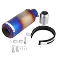 thumbnail image 1 of Universal Half Blue Stainless Steel Motorcycle Exhaust Muffler Tailpipe Tip, 1 of 11