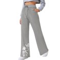 thumbnail image 1 of Gibobby pantalones de hombre Pantalones largos de mujer con bolsillos, pantalones deportivos informales, pantalones con cordón de cintura alta, pantalones de pierna recta, pantalones suaves（Gris， L), 1 of 5