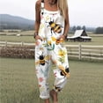 thumbnail image 2 of Boho Floral Oversized Jumpsuit, Baggy Wide Leg Overalls, Plus Size Rompers with Pockets, Comfy Casual Summer Outfits, Trendy Y2K Going Out Beach Vacation Outfits,BlackL, 2 of 5