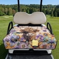 thumbnail image 2 of Yuyamidu Highland Cow Golf Cart Seat Cover with Pockets Boho Flowers Golfcart Seats Cushion Soft Club Car Seat Blanket for 2 Person Seats All Seasons Use, 2 of 8