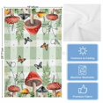 thumbnail image 5 of Mushrooms Kitchen Towels Set of 2, Water Absorbent Dish Towel, Sage Green Plaid Butterfly Botanical Plants Decorative Hand Towels - Quick Drying Cloth for Cooking Baking, 18x28 Inch, 5 of 8