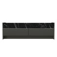 thumbnail image 6 of DORPEK, Tv Stand for TVs up to 60", Media Stand with Large Tabletop, Entertainment Center with 2 Storage Cabinet, Beauty Tv Stand Anthracite - Black Marble, Modern Wall Mounted Tv Unit, 1 Package, 6 of 8
