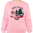 thumbnail image 2 of Merry Catmas Sweatshirt Unisex Small Pink, 2 of 5