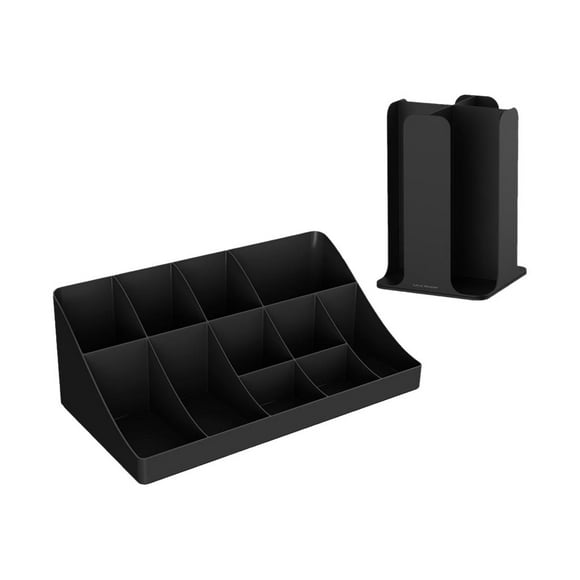 Mind Reader - Food storage station and cup holder set - black