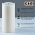 thumbnail image 4 of Ivory Pillar Candles – 2.8x4 Unscented Candle Set of 12 – Dripless, Smokeless, and Clean Burning Household Large Decorative Table Candles – Perfect for Weddings, Parties, Dinners, 4 of 15