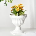 thumbnail image 5 of Roman Plastic Flower Pot European Style Decorative Planter for Home Garden Indoor Outdoor Plant Decor with Detachable Design White 18.5x18x18cm, 5 of 6
