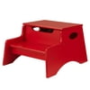 KidKraft Wooden Step 'N Store Stool with Handles and Storage, Red