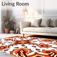 thumbnail image 2 of ODIKA 3'x5' Machine Washable Non-Slip Area Rug, Kaleidoscope Dream Transcendental Awakening High Traffic Rug with Pad, Orange, 707884, 2 of 8