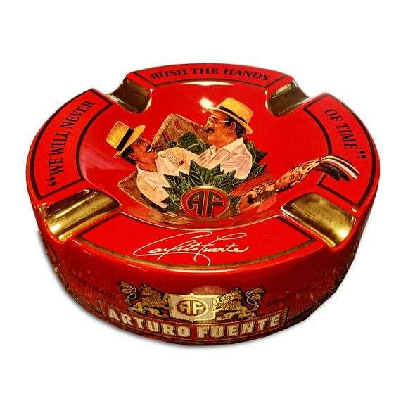 Grand Cendrier en Porcelaine Arturo Fuente 9 Pouces Édition Limitée Rouge