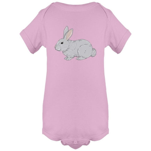 Cute Small Gray Rabbit Bodysuit Infant -Image by Shutterstock,  24 Months