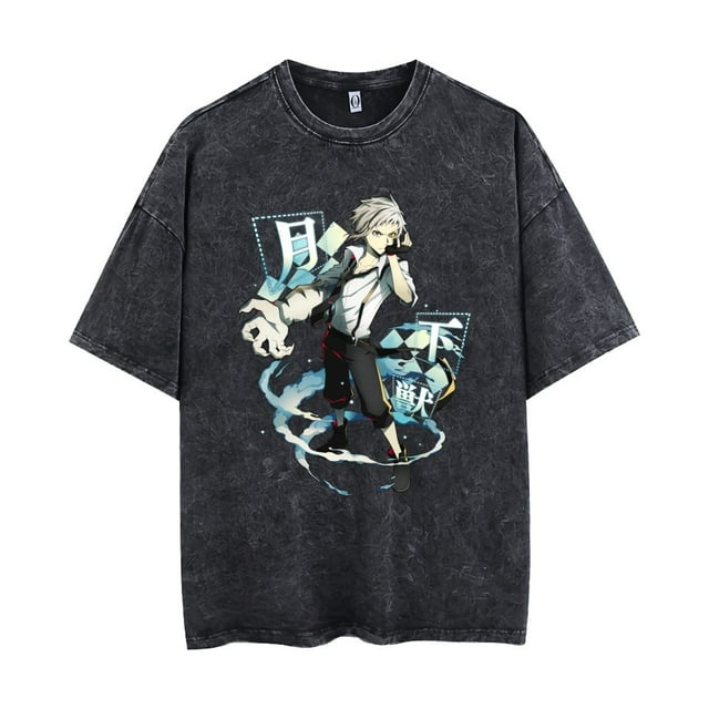 T-shirt Nakahara Chuya Été Col Rond vintage top pour Hommes et Femmes Edogawa RampoT-shirt