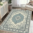 thumbnail image 4 of 3'x5' indoor outdoor carpet kitchen carpet anthropologie area rug fluffy area rug scalloped area rug, 4 of 7