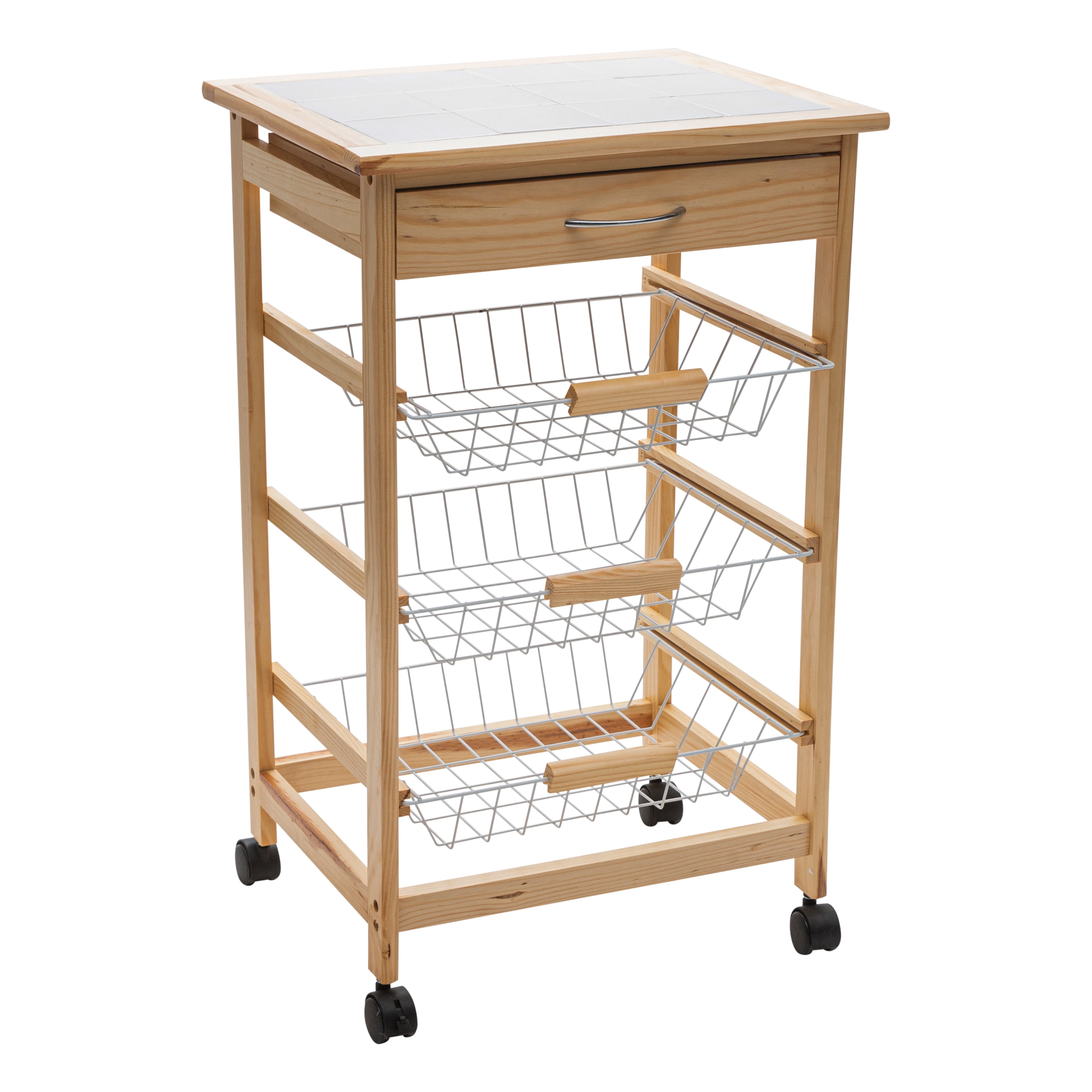 Organize It All 25 Tier Basket and Drawer Kitchen Cart