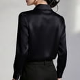 thumbnail image 5 of hotojiny Womens Dress Shirts Long Sleeve Button down Shirt Satin Silk Business Collared Elegant Blouse Office Work Tops, 5 of 6
