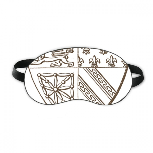 Black White Baroque Art Lion Shield Pattern Sleep Eye Shield Soft Night Blindfold Shade Cover