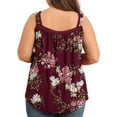 thumbnail image 5 of Daystry Plus Size Tank Tops for Women Loose Fit Lace Sleeveless Women's Summer Tanks F Wine Red L, 5 of 13