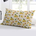 thumbnail image 5 of Yellow Lemon Throw Pillow Cover 12 x 20 Inch Decorative Pillow Cover Summer Fruit Flower Retro Watercolor Beige Lumbar Pillowcase Seasonal Rectangle Cushion Case for Couch Sofa Bed Living Room, 5 of 7