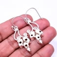 thumbnail image 2 of Citrine Multi Collet 925 Silver Plated Earring 1.95", Yellow Citrine Earring E_8044_337_31, 2 of 2