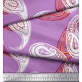 thumbnail image 3 of Soimoi Polyester Crepe Fabric Artistic Paisley Printed Fabric 1 Yard 52 Inch Wide, 3 of 3