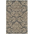 thumbnail image 3 of SAFAVIEH Florida Desmond Damask Plush Shag Area Rug, Grey/Beige, 3'3" x 5'3", 3 of 8