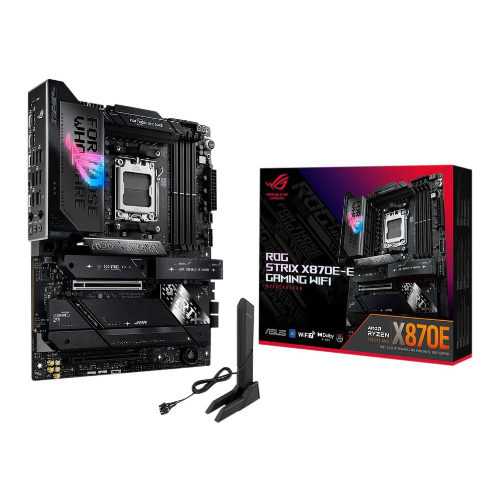 ASUS X870E-E ROG Strix Gaming R2/USBC WiFi AMD AM5 ATX Motherboard, Ryzen 9000 Ready, DDR5, PCIe 5.0, WiFi 7, Dual USB4