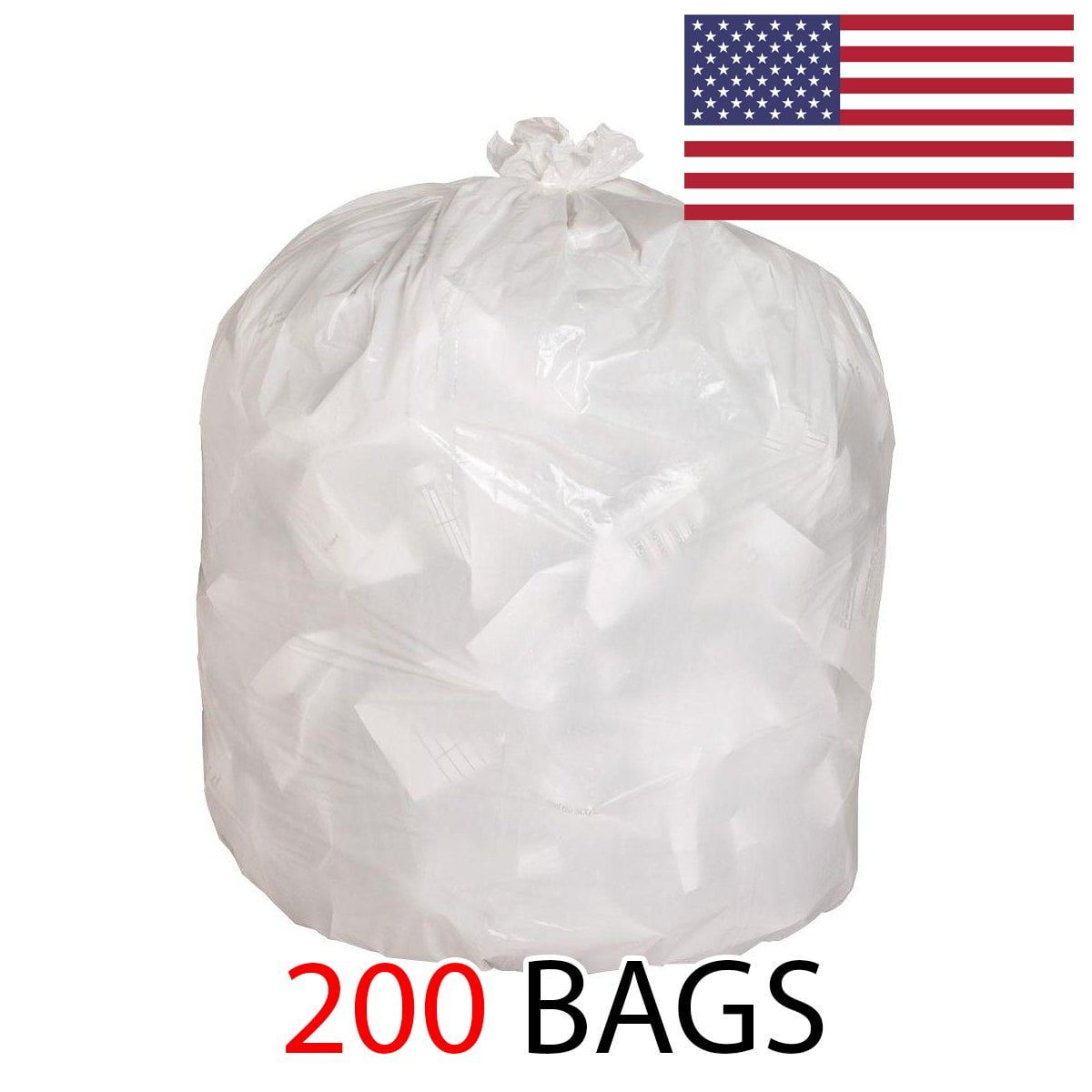 clear plastic trash bags 13 gallon