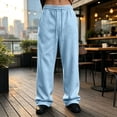 thumbnail image 2 of Leidass Men Mens Baggy Sweatpants Wide Leg Loose Fit Streetwear Athletic Drawstring Workout Pants with Pockets Light Blue 2XL, 2 of 8