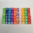 thumbnail image 2 of Dados de Punta D6 de acrílico transparente, alta calidad, 14mm, 10 colores, para juegos de mesa de Club/fiesta/familia, 10 unidades por lote, 2 of 4