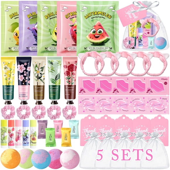 Set de Cuidado de la Piel para Niñas Sulily Spa 55 Piezas con Mascarillas Faciales y Más