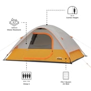 CORE 8'x 7' 4 Person Dome Backpacking Camping Tent, 10 lbs