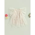 thumbnail image 4 of Coduop Toddler Kids Girls Princess Mini Dress Fly Sleeve 3D Flower Lace Embroidery Dress Mesh Dress, 4 of 8
