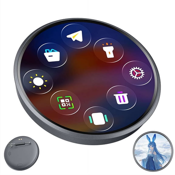Smart Digital Badge with LED Pixel Screen, Bluetooth E-Badge for Photos, Videos, Personalized Display Pin for Backpacks, Anime, Pets & Family Valentine's Day New Year Gifts
