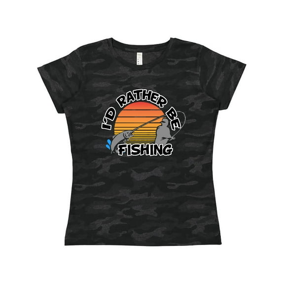 Inktastic I'd Rather Be Fishing Women's T-Shirt