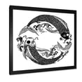 thumbnail image 2 of Designart 'China Koi Fish In Chinoiserie Style III' Nautical & Coastal Framed Art Print, 2 of 4
