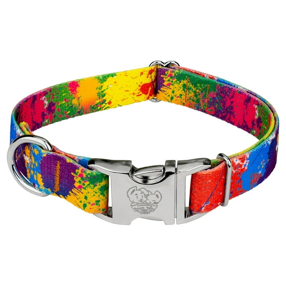 Country Brook Petz® Premium Paint Splatter Dog Collar, Small
