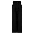 thumbnail image 2 of JGGSPWM Women's Office Slack Wide Leg Dress Pants High Waisted Loose Fit Business Casual Work Trousers with Pockets Black L, 2 of 5