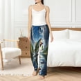 thumbnail image 4 of Daiia Largemouth Bass Jumping Out of The Water Pattern Women's Sleep Pant with Pockets and Drawstring,Pajama Pants-Medium, 4 of 6
