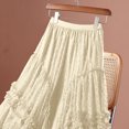 thumbnail image 6 of Mesh Heart Printed Skirt Women Elastic High Waist Skirt Elegant Tulle A Line Ruffle Party Skirt Long Summer Saia Feminina, 6 of 6