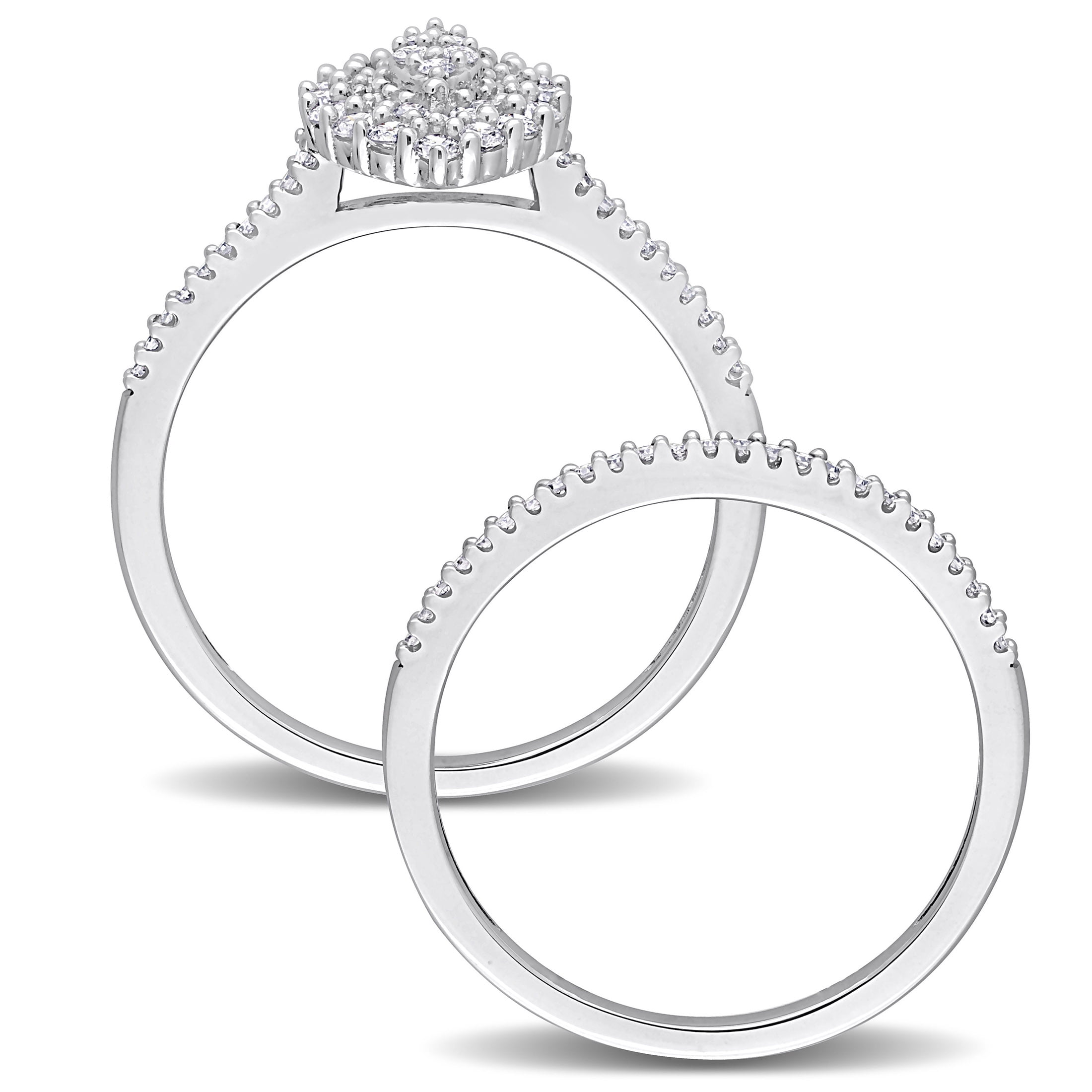 Everly Women's Diamond 10k White Gold Bridal Set